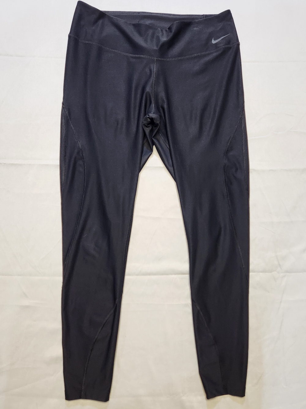 NIKE Dri-Fit Women's XL NIKE Embroidered Running Black Leggings Exercise Workout